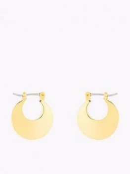 Whistles Mini Sculptured Hoop Earrings - Gold