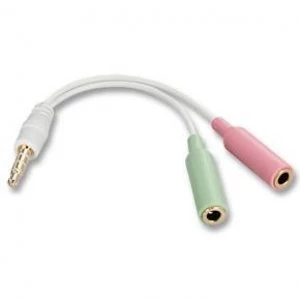 Lindy 3.5mm/2 x 3.5mm audio cable 0.6 m White