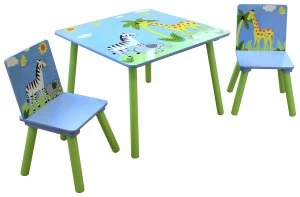 Liberty House Toys Safari Table with 2 Chairs Set.