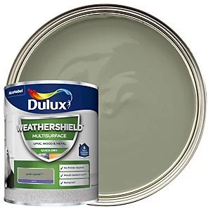 Dulux Weathershield Multi Surface Quick Dry Green Glade Satin Paint 750ml