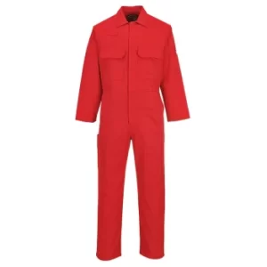 Biz Weld Mens Flame Resistant Overall Red 4XL 32"
