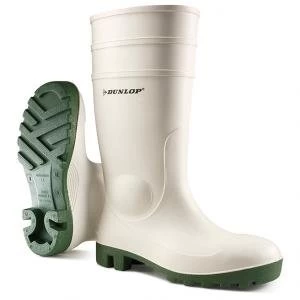 Dunlop Protomaster Safety Wellington Boot Steel Toe PVC 10.5 White Ref