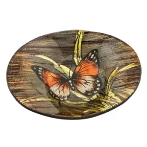 Amber Butterfly Oval Bowl Mini