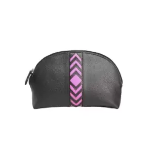 Eastern Counties Leather Womens/Ladies Becky Chevron Detail Make Up Bag (One size) (Fuchsia)