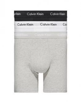 Calvin Klein 3 Pack Boxer Briefs - Black/White/Grey, Size 3XL, Men