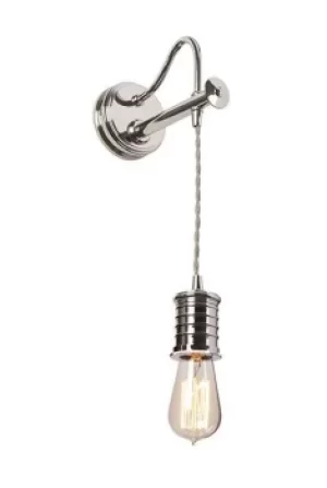 Douille 1 Light Indoor Wall Light Polished Nickel, E27