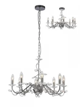 Ceiling Pendant (SHADE SOLD SEPARATELY) 8 Light Polished Chrome, Crystal