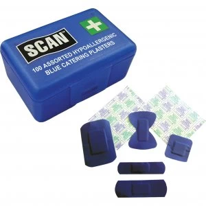 Scan Assorted Hydroscopic Blue Plasters Pack of 100