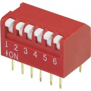 DIP switch Number of pins 6 Piano type TRU COMPONENTS DPR 06
