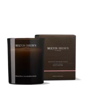Molton Brown Delicious Rhubarb & Rose Signature Scented Single Wick Scented Candle 190g