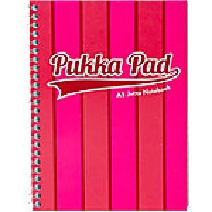 Pukka Pad Jotta Pad Vogue A5 Ruled Pink Pack of 3