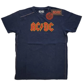 AC/DC - Logo Unisex Large T-Shirt - Blue