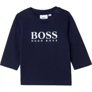 Boss Big Logo Long Sleeve T-Shirt Baby Boys - Blue
