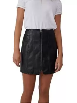 Free People Layla Vegan Mini Skirt - Black