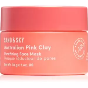 Sand & Sky Australian Pink Clay Porefining Face Mask Detoxifying Mask For Enlarged Pores 30 g