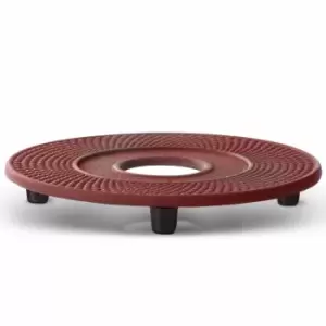 Bredemeijer Coaster Or Trivet Xilin Design Cast Iron In Red
