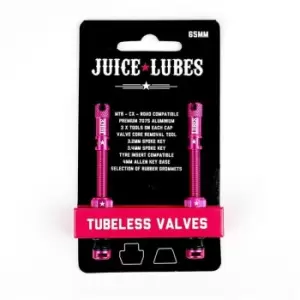 Juice Lubes Tubeless Valves, 65mm, Pink - Pink