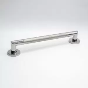 Knurled Grab Rail Polished Bathroom Shower Support Handle Disability Aid - Silver - Rothley