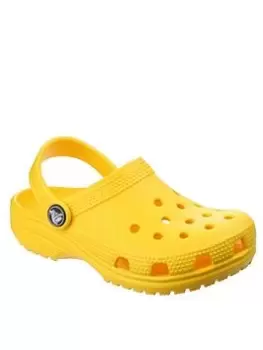 Crocs Classic Clog Slip On, Yellow, Size 4 Younger
