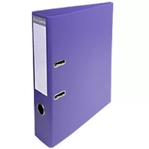 Prem'Touch Lever Arch File PVC A4, S70mm 2 Ring, Dark Purple, Pack of 10