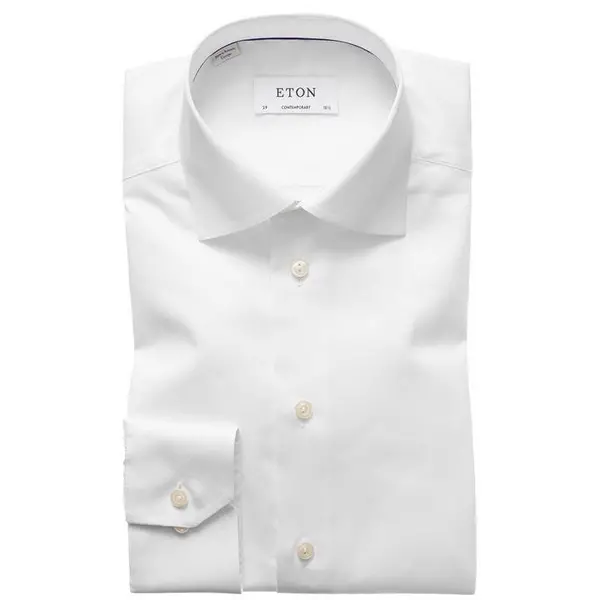 ETON Contemporary Fit Cotton Shirt - White 3XL