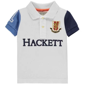 Hackett Hackett Boys Multi-coloured Short-Sleeved Polo Shirt - White
