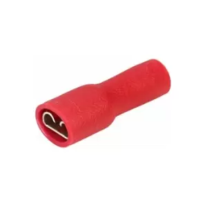 4.8mm Red Insulated Receptacle Pack of 100 - Truconnect