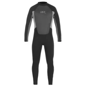 UB Mens Blacktip Mono Long Wetsuit Black/Grey Large