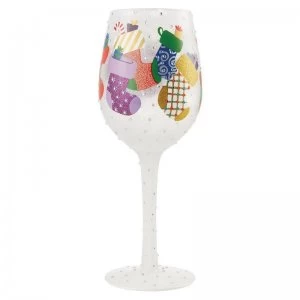 Lolita Stockings in the Snow Wine Glass