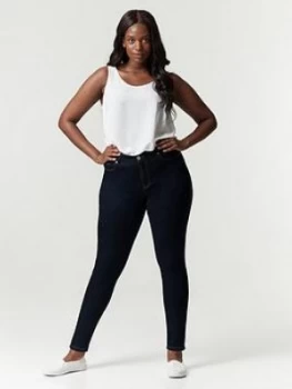 Evans Regular Indigo Skinny Jeans - Indigo, Size 18, Women