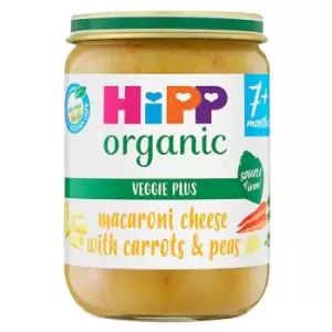 HiPP Organic Macaroni Cheese with Carrots & Peas Jar 7+ Months