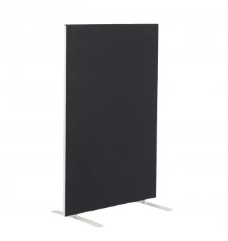 1200W X 1600H Upholstered Floor Standing Screen Straight - Black