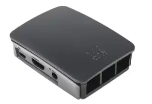 Raspberry Pi Plastic Case for use with 2B, 3B, 3B+ in Black, Grey