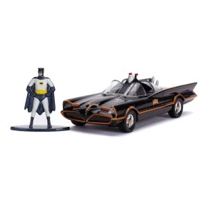 DC Comics - Batman 1966 TV Series Classic Batmobile Die-cast Toy Car with Batman Die-cast Figure