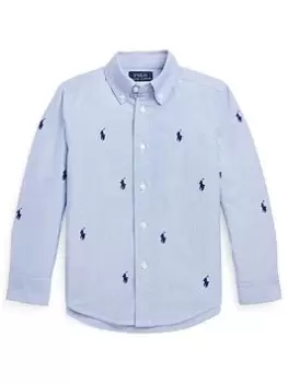Ralph Lauren Boys All Over Pony Shirt - Blue Size 4 Years