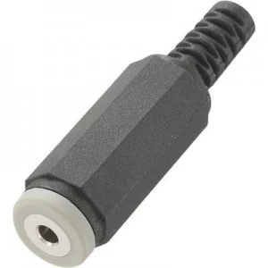 2.5mm audio jack Socket straight Number of pins 4 Stereo Black Conrad Components