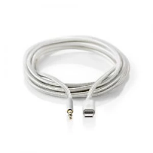Nedis Lightning to 3.5mm Stereo Jack Cable 1m NED013 White