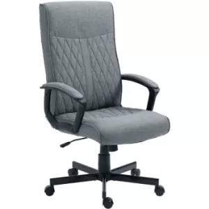 Vinsetto High-Back Home Office Chair with Adjustable Height and Swivel Wheels - Dark Grey
