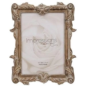 5" x 7" - Impressions Antique Carved Wood Finish Photo Frame