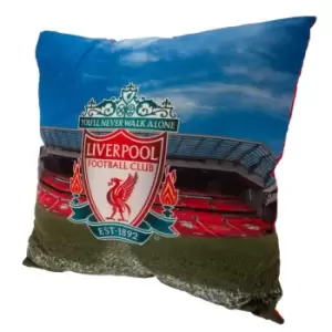 Liverpool FC Stadium Filled Cushion (One Size) (Red/Sky Blue/Green)