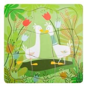 Legler - Small Foot Childrens Pair of Ducks Layer Puzzle (Multi-colour)