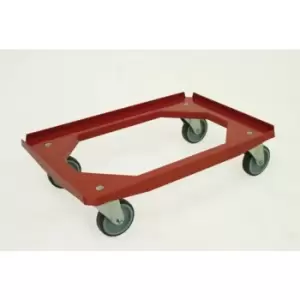 Slingsby ABS Plastic Dolly for Euro Containers - 200kg Load Capacity - Red