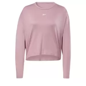 Reebok ACTIVCHILL+COTTON Long-Sleeve Top Womens - Infused Lilac