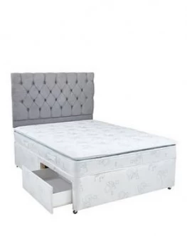 Airsprung New Victoria Pillow Top Divan With Storage Options - White