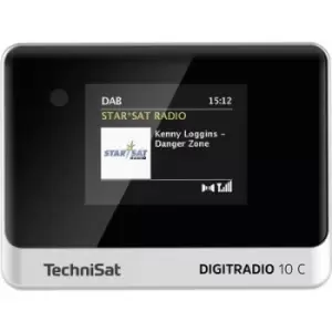 TechniSat DIGITRADIO 10 C Desk radio DAB+, FM Bluetooth Incl. remote control, Alarm clock Black/silver