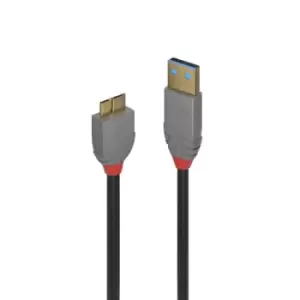 Lindy 36766 USB cable 1m USB 3.2 Gen 1 (3.1 Gen 1) USB A Micro-USB B Black
