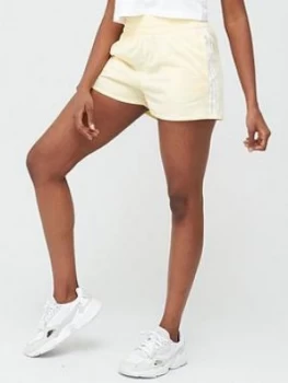 adidas Originals 3 Stripe Shorts - Yellow, Size 22, Women