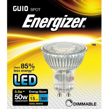 Energizer LED GU10 350lm Cool White Dimm 36" 5.5w