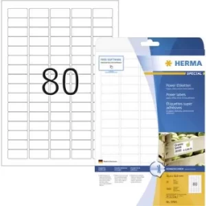 Herma 10901 Labels 35.6 x 16.9mm Paper White 2000 pc(s) Permanent Adhesive labels (extra strong), All-purpose labels Inkjet, Laser, Copier 25 Sheet A4
