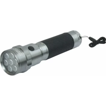 7 LED Aluminium Soft Grip Torch - 2 X D - Edison